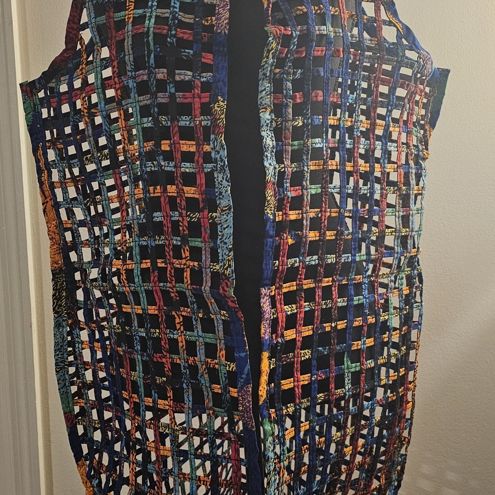Colorful Woven Vest nwt
